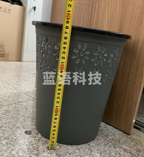 优质加厚家用厨房客厅卫生间办公室无盖垃圾筒纸篓 高28cm直径26cm