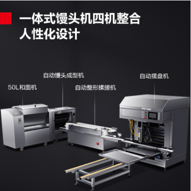 德玛仕（DEMASHI）全自动馒头生产线 和面机馒头机自动摆盘 和面馒头成型一体机