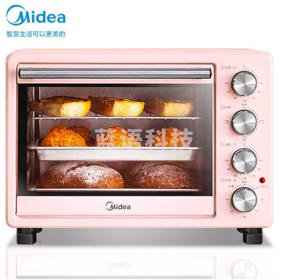 美的(Midea)家用多功能电烤箱 烘烤烘培 25升大容量 多层烤位 上下独立控温 可定时 PT25A0