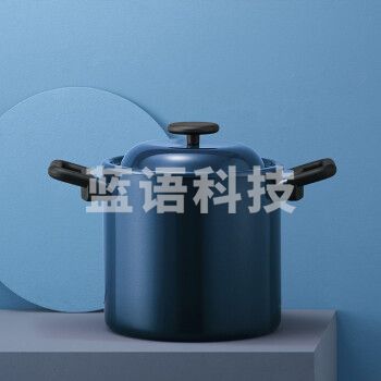 乐扣乐扣LDE1204IH 平底双耳煲炖锅 物理不粘锅锅具 20CM海军蓝