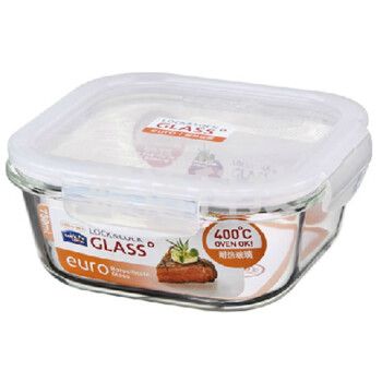 乐扣乐扣LLG224 厨房保鲜盒冰箱冷冻学生白领便当盒带盖防漏可微波炉加热大容量长方形便当碗 750ml