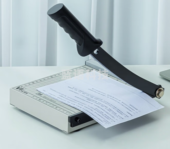 得力(deli)A4裁纸刀 8014 手动切纸刀  裁纸机相片刀闸刀铡刀裁刀 钢质底座 可切A4纸