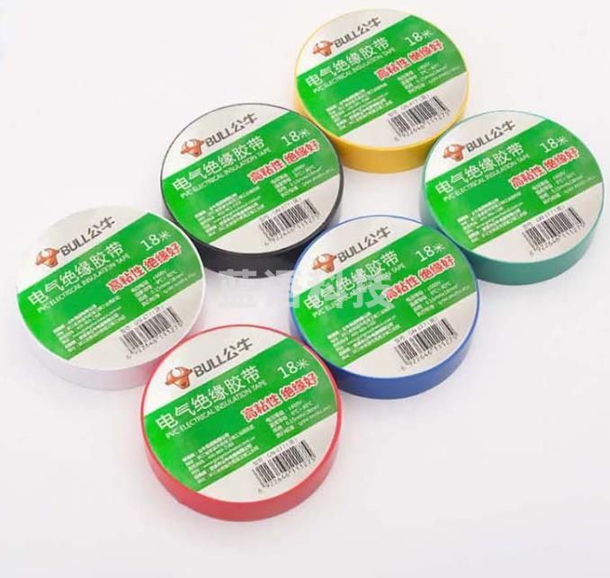 公牛 GN-ET7 电工胶布 电气绝缘胶带 0.15mmx18mmx18m(10卷/组 颜色备注)