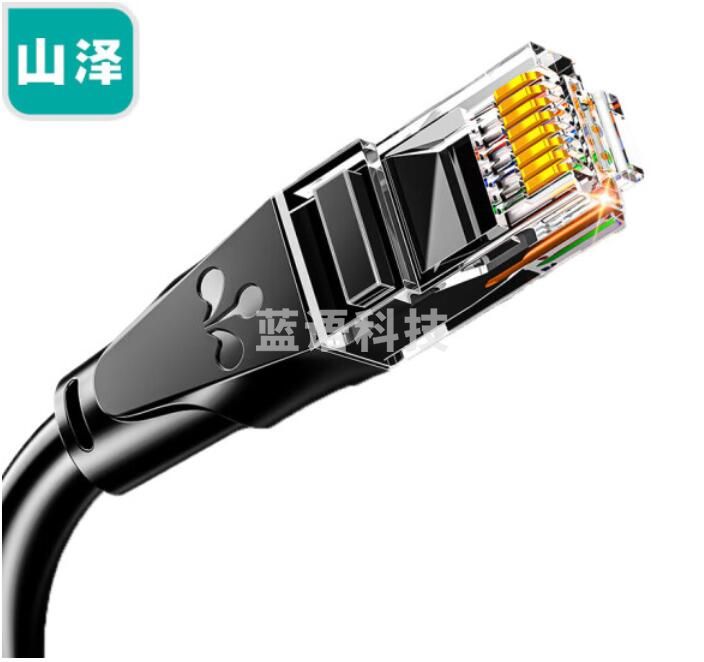 山泽(SAMZHE)WD6050 六类网线 CAT6类千兆极速8芯双绞 工程家用电脑宽带监控电脑网络跳线成品网线 黑色5米