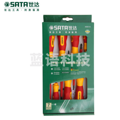 世达(SATA)7件VDE绝缘螺丝批组套 09301A