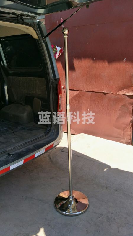 不锈钢国旗杆党旗旗杆底座 260CM伸缩旗杆