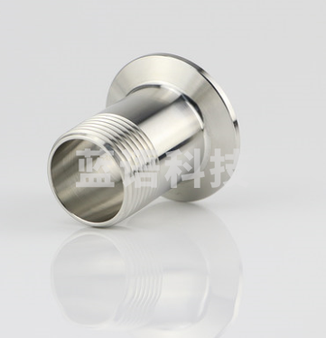 304不锈钢快装接头DN40 卡盘外径64 端面对端面高度50 带螺纹