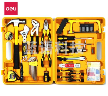 得力（deli）3703 多功能组合工具箱 家用//五金工具套装 44件套