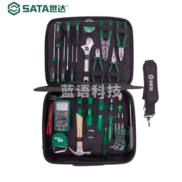 世达 03795工具组套32件电工高级检修工具套装多功能组合工具包 03795