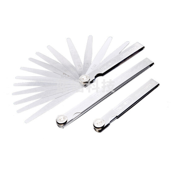 得力(deli) 不锈钢塞尺 间隙尺17件套塞尺100Lx0.02-1.00mm DL9502