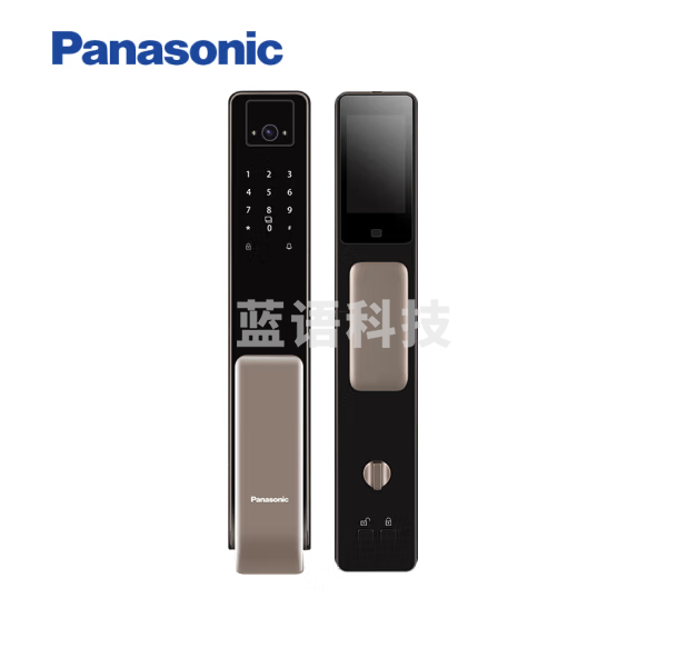 松下（Panasonic）智能门锁指纹锁3D人脸识别密码电子锁 可视猫眼大屏EMW4115YH金色 （免费上门安装）