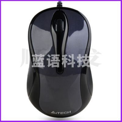 双飞燕（A4TECH）N-360有线鼠标USB商务办公家用鼠标台式机笔记本电脑通用鼠标小巧轻便鼠标便携85g N-360（铁灰） 无光
