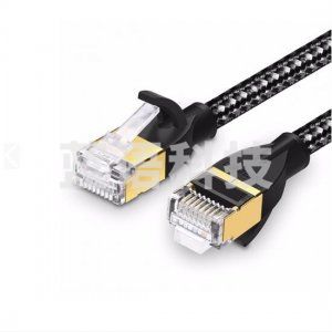 绿联 UGREEN NW117 超六类千兆网线 纯铜优质线芯 棉网编制外被 办公家用千兆网络宽带连接线 3米