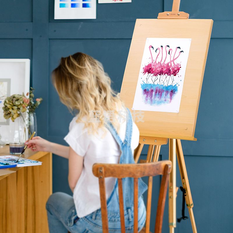 得力73615水粉纸(白)-160g-8k-(20张/包)