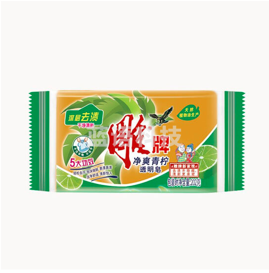 雕牌 202g 青柠飘香深层去渍洗衣皂 48块/件 单块价格