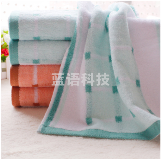 洁丽雅  2034 毛巾74*36cm 强吸水舒适面巾 纯棉洗脸毛巾  颜色随机