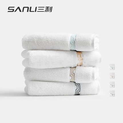 三利中空纱鲁道夫抗菌毛巾纯棉成人家用洗脸面巾大毛巾男女单条装