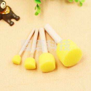 儿童绘画涂鸦工具海绵画刷笔刷 幼儿园diy印章美劳材料 滚筒滚轮