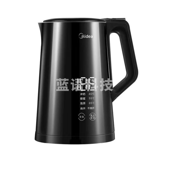 美的1.5升 电热水壶电水壶烧水壶双层防烫智能屏显SH15Power508B