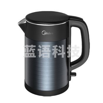 美的（Midea）电热水壶 1.5L家用烧水壶双层防烫 304不锈钢无缝水壶HJ1511a