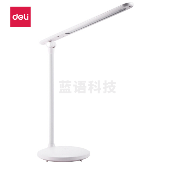得力 4328 台灯 LED灯珠 可充电 三档光源 触控开关护眼台灯 白色