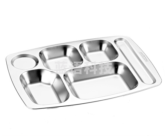 不锈钢快餐盘长方形成人学生食堂餐盘