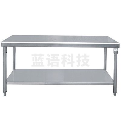 双层不锈钢拆装工作台面组装打荷包装饭店厨房操作台工作桌