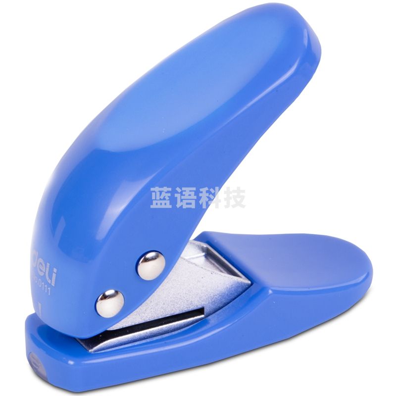 得力 单孔打孔机 圆孔φ6mm单次12张0111 白色蓝色随机 1个装