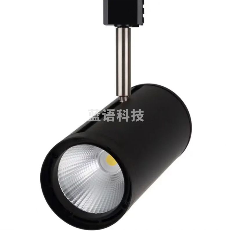 雷士照明 通体黑 24W 白光 TLED320C LED轨道射灯商店铺照明导轨明装cob射灯