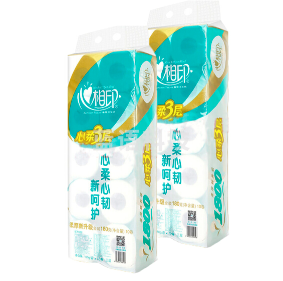 心相印 BT810 特柔180G三层卷筒卫生纸 10卷/提