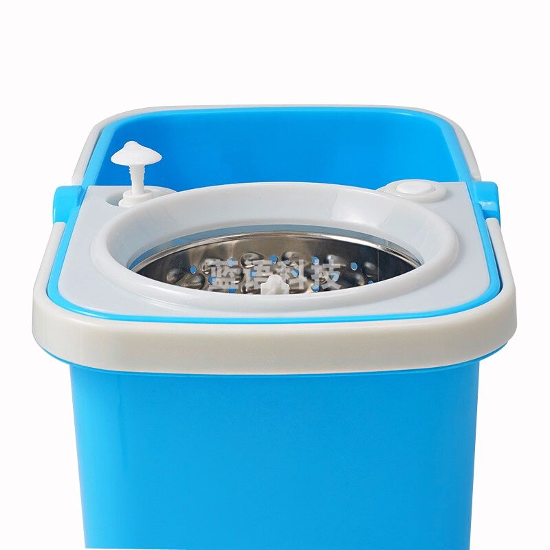 好媳妇 家用清洁旋转拖把桶 自动双驱旋转拖地桶 懒人拖地神器 吸水拖布地拖 蓝色两个头