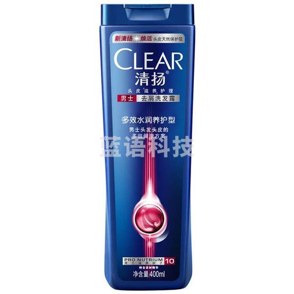 清扬男士多效水润养护型去屑洗发水  400ml