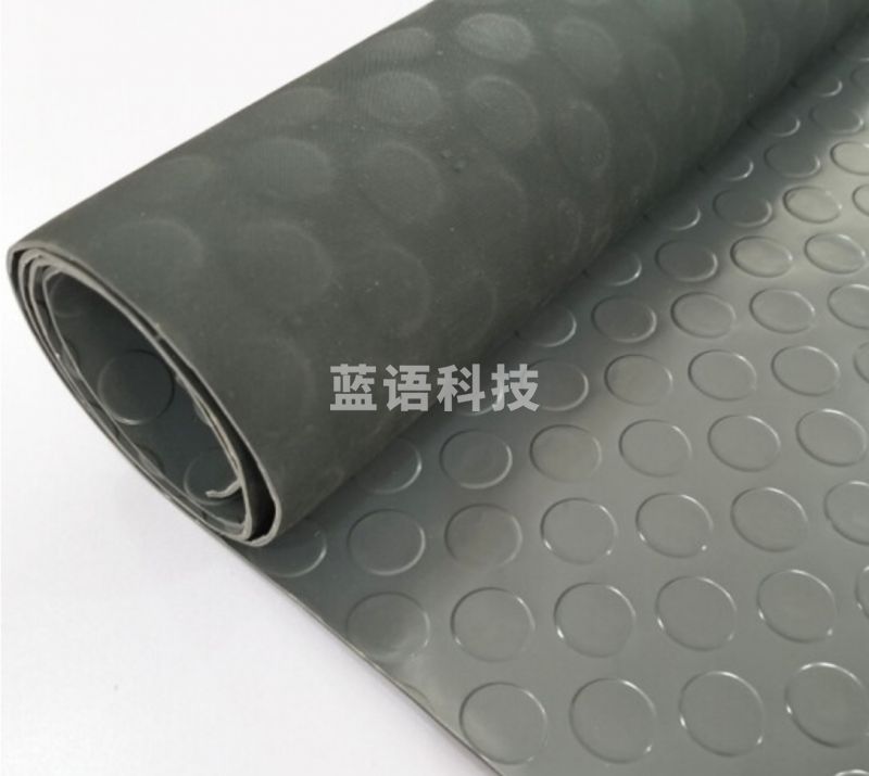 PVC加厚地胶防滑地垫 灰色铜钱形 (2*12米)