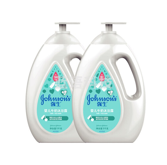 强生  婴儿牛奶沐浴露1千克*2 套装儿童沐浴液