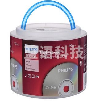 飞利浦DVD可打印光盘/刻录盘空白盘16速 4.7G  50片/筒 ..