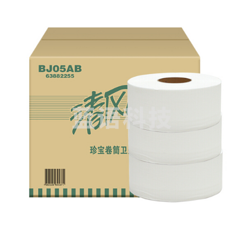 清风 BJ05AB 大卷纸二层 120*91MM 275m/卷 3卷/提 4提/箱