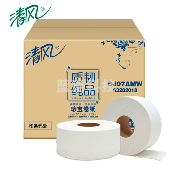 清风大盘纸 BJ07AMW双层平纹，240米, 3卷/ 提，12卷/箱