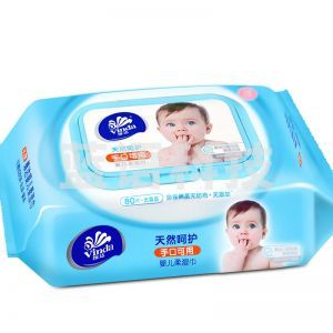 维达湿巾婴儿手口湿巾宝宝湿巾纸巾80片大包装无香 VW2004
