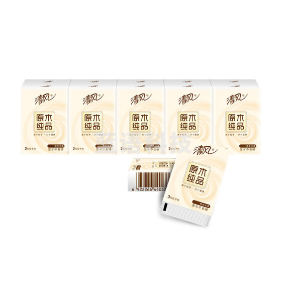 清风原木手帕纸	B64GC	12包/条