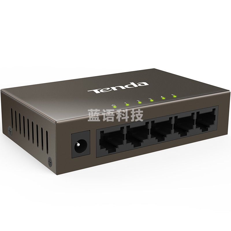 腾达（Tenda）TEF1005D 5口百兆铁壳网络交换机 4口监控工程 家用宿舍专用分线器