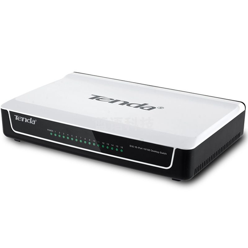 腾达（Tenda）S16 16口百兆交换机 企业家用宿舍组网 工程监控 网络分线器