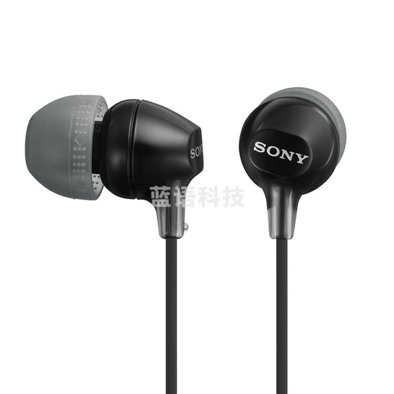 索尼（SONY） MDR-EX15AP 入耳式智能手机通话耳机, 兼容多种智能手机 黑色