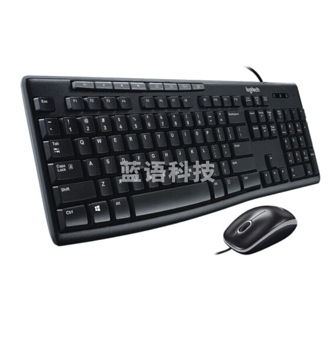 罗技MK200 有线键鼠套装 全尺寸 USB接口