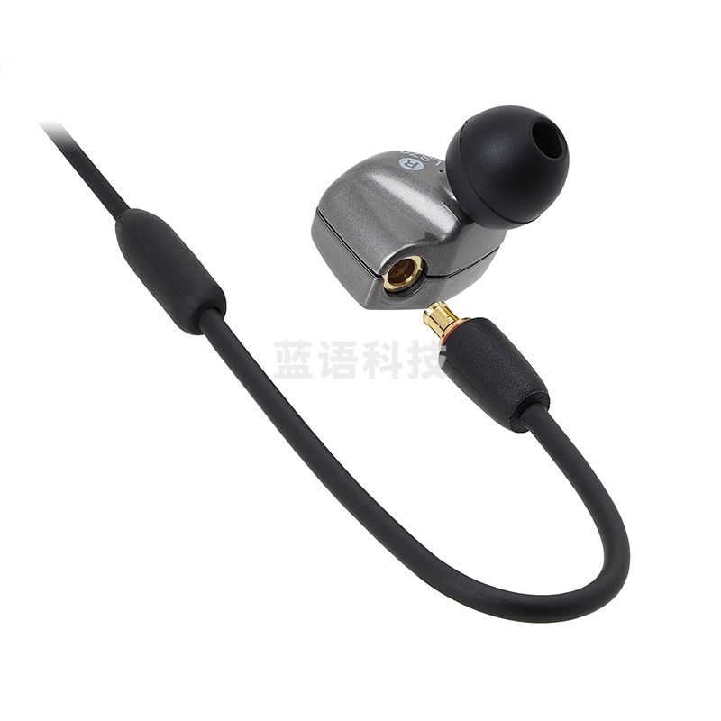 铁三角 LS70iS 双动圈手机带线控入耳式耳机 灰色 手机耳麦 HIFI