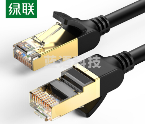 绿联（UGREEN）7类纯铜网线 Cat7七类屏蔽8芯双绞线 工程级万兆网络连接线 电脑宽带家用成品跳线3米