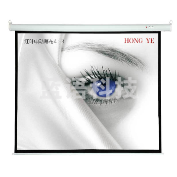 红叶 电动投影幕 100寸 幕布比例：4:3 （此商品不含安装）