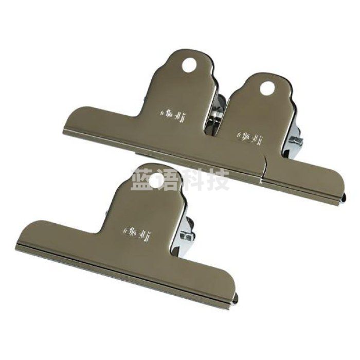 得力（deli）9532 山形铁票夹102mm 袋装 3只/包 银色 1包装