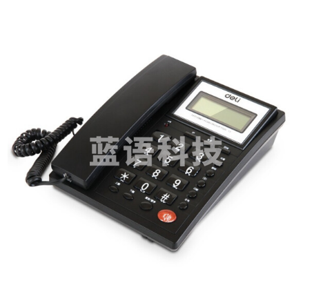 得力786电话机 固定座机前台客服电话壁挂话机 黑