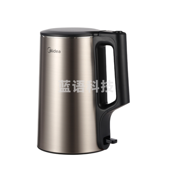 美的电水壶 PJ17A01 1.7L 双钢防烫防干烧热水壶304不锈钢1500W