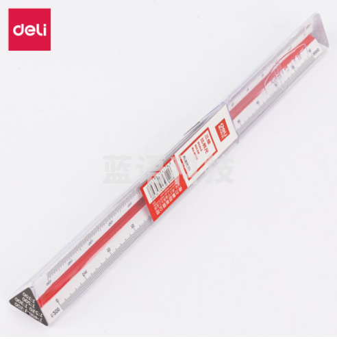 得力 8930 三棱比例尺 30cm （单位：只） 白